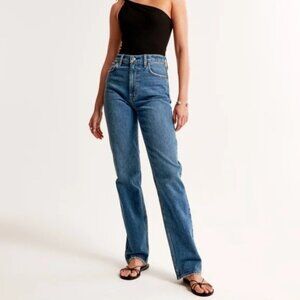 Abercrombie & Fitch The '90s Straight Ultra High Rise Denim Jeans- Size 24/00